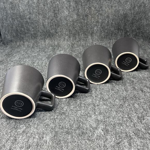 NEW Stone + Lain Stoneware Mugs Set of 4 DISHWASHER Microwave Safe - Picture 5 of 7